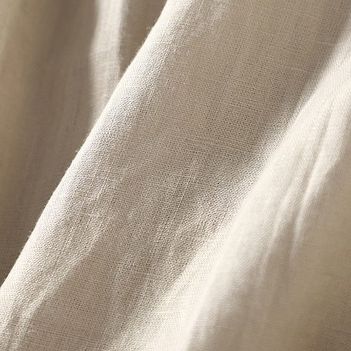 Buddha Stones Buttons Design Women's Cotton Linen Long Sleeve Coat With Pockets - image 7