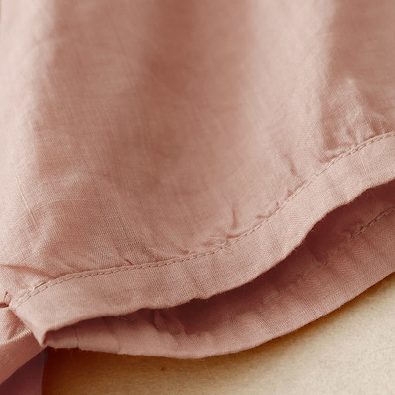 Buddha Stones Embroiderd Front Button Design Women's Cotton Three Quarter Sleeve Shirt  - image 22