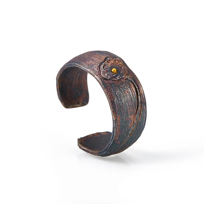 Buddha Stones 999 Sterling Silver Lotus Balance Ring - image 2