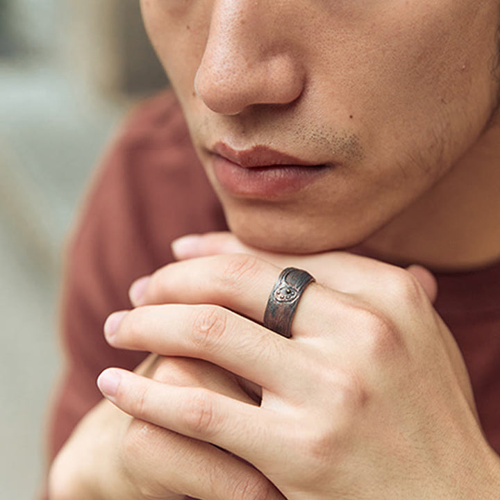 Buddha Stones 999 Sterling Silver Lotus Balance Ring - image 4