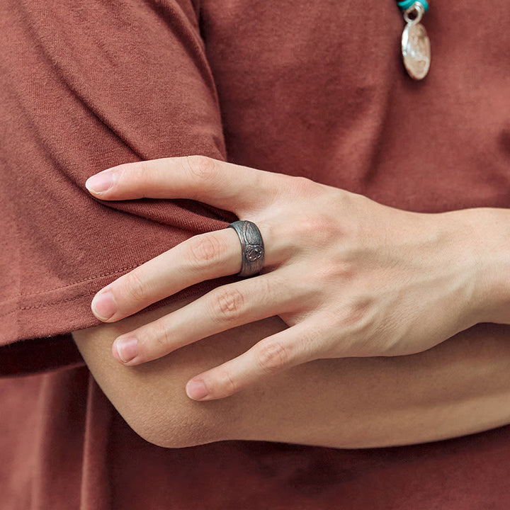 Buddha Stones 999 Sterling Silver Lotus Balance Ring - image 11