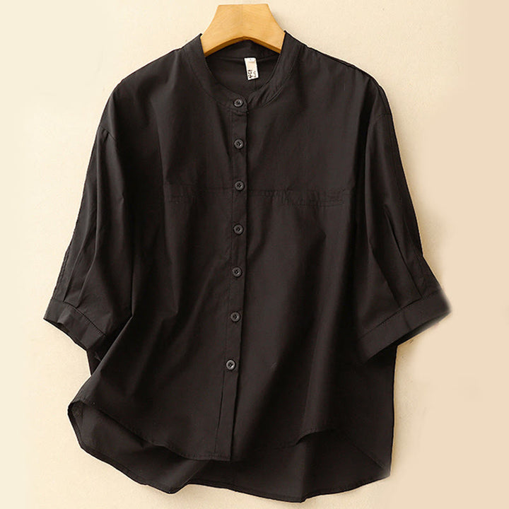 Buddha Stones 2pcs Women's Three-quarter Sleeve Shirt Harem Pants Meditation Clothing Set - image 28