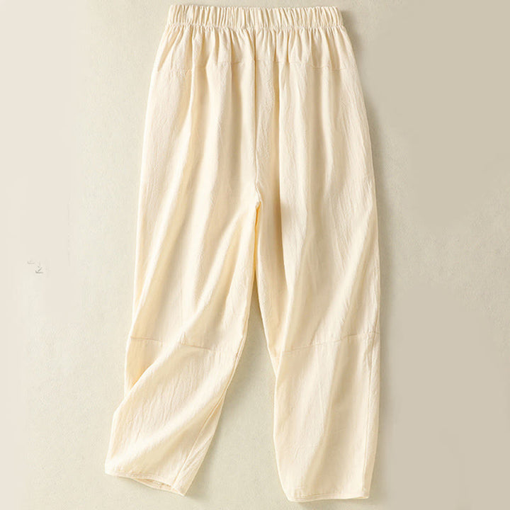 Buddha Stones 2pcs Plain Women's Short Sleeve Shirt Harem Pants Meditation Clothing Set - image 9