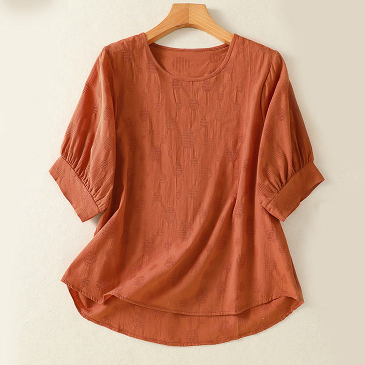 Buddha Stones 2pcs Plain Women's Short Sleeve Shirt Harem Pants Meditation Clothing Set - image 18