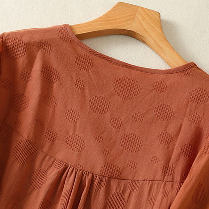 Buddha Stones 2pcs Plain Women's Short Sleeve Shirt Harem Pants Meditation Clothing Set - image 20