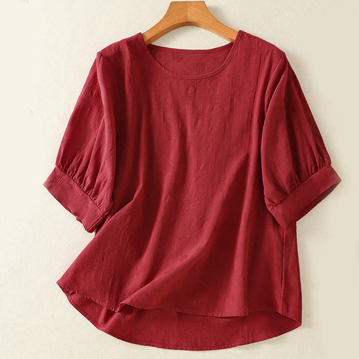 Buddha Stones 2pcs Plain Women's Short Sleeve Shirt Harem Pants Meditation Clothing Set - image 25