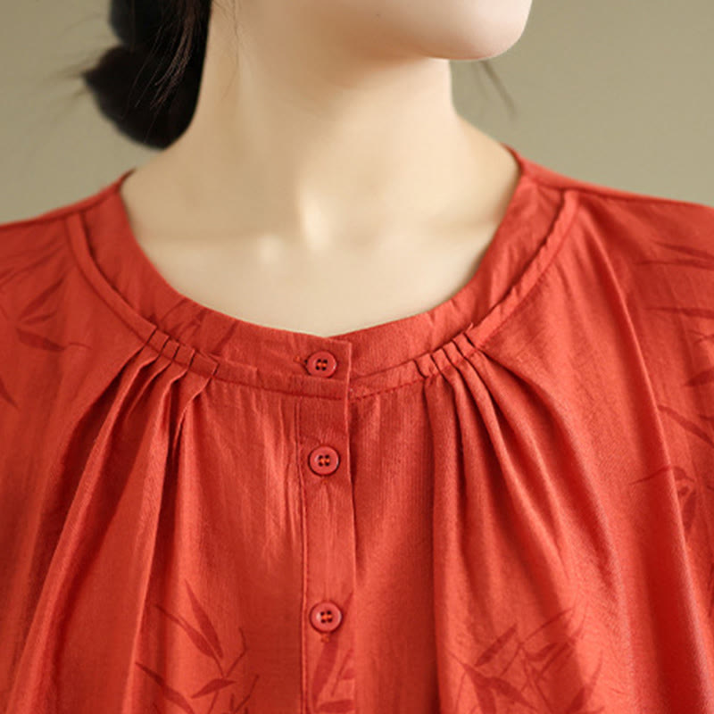 Buddha Stones 2pcs Casual Women's Short Sleeve Shirt Harem Pants Meditation Clothing Set - image 16