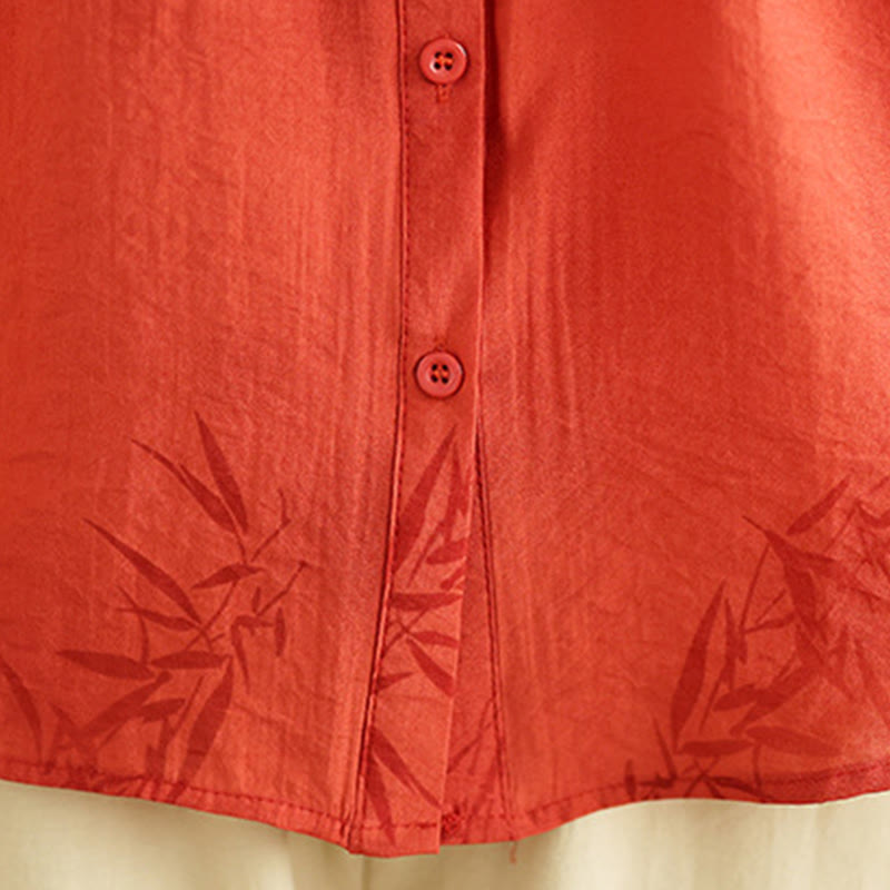 Buddha Stones 2pcs Casual Women's Short Sleeve Shirt Harem Pants Meditation Clothing Set - image 15