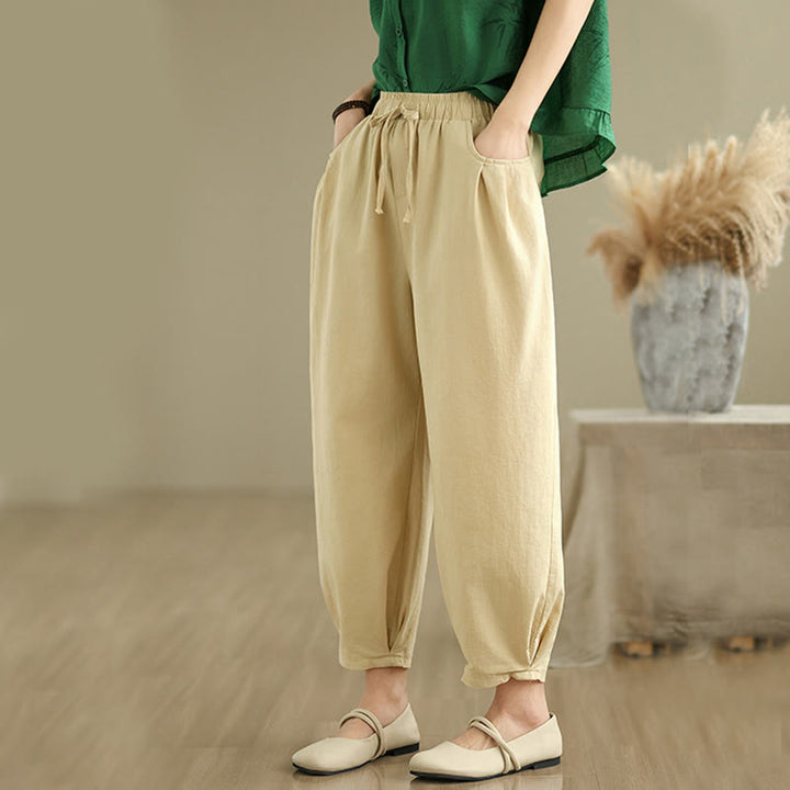 Buddha Stones 2pcs Casual Women's Short Sleeve Shirt Harem Pants Meditation Clothing Set - image 21