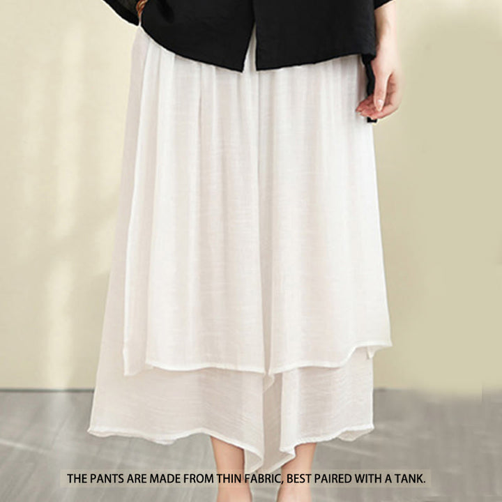 Buddha Stones 2pcs Casual Women's Frog Button Shirt Loose Pants Meditation Clothing Set - image 21