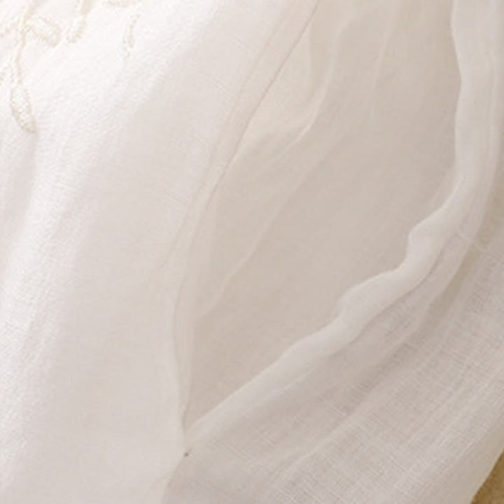 Buddha Stones Embroidered Pattern Women's Cotton Linen Harem Pants With Pockets - image 6