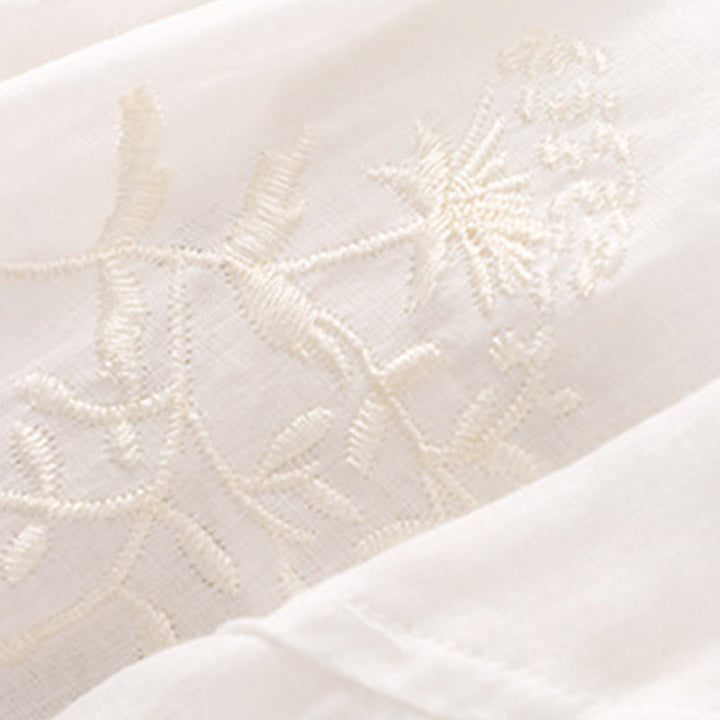 Buddha Stones Embroidered Pattern Women's Cotton Linen Harem Pants With Pockets - image 9