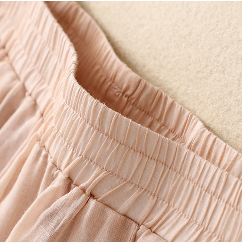 Buddha Stones Embroidered Pattern Women's Cotton Linen Harem Pants With Pockets - image 18