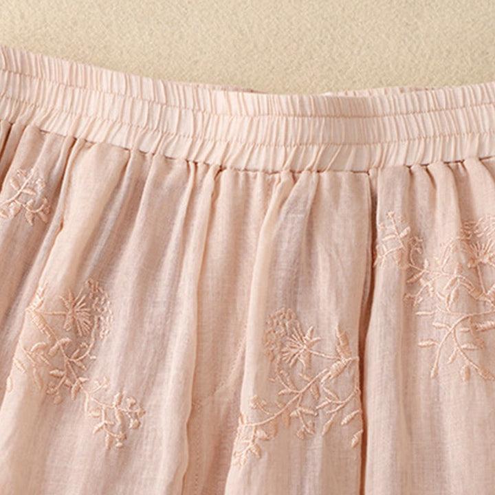 Buddha Stones Embroidered Pattern Women's Cotton Linen Harem Pants With Pockets - image 18