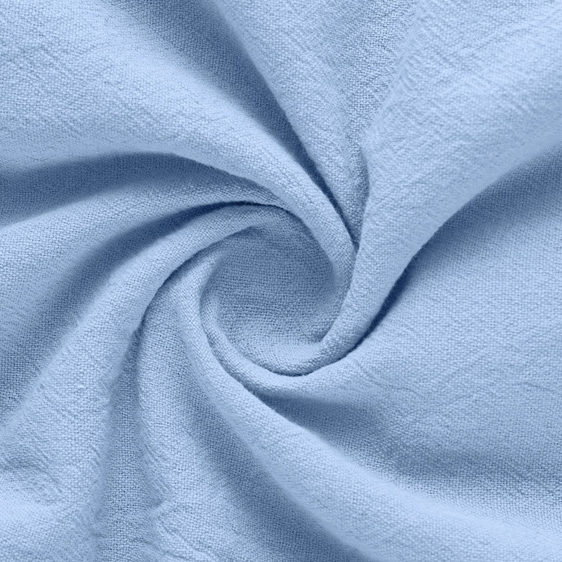 Buddha Stones Solid Summer Short Sleeve Half Buttons Linen Men's Shirt - image 22