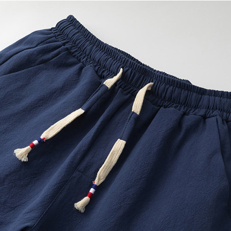 Buddha Stones 2Pcs Chinese Characters Crane Cotton Shirt Pants With Pockets Men's Meditation Cloth Set - image 8