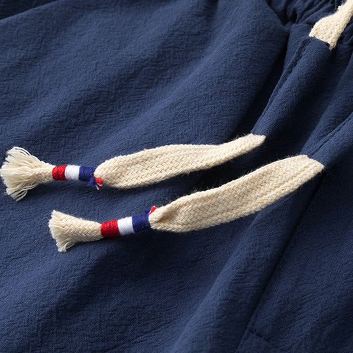 Buddha Stones 2Pcs Chinese Characters Crane Cotton Shirt Pants With Pockets Men's Meditation Cloth Set - image 11