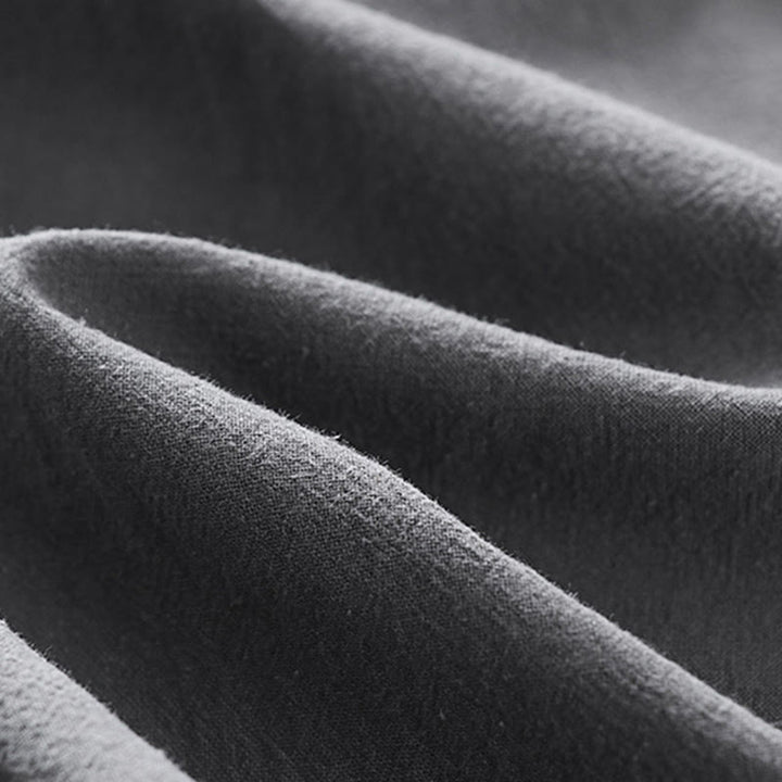 Buddha Stones 2Pcs V-Neck Cotton Half Sleeve Shirt Pants With Pockets Men's Meditation Cloth Set - image 15