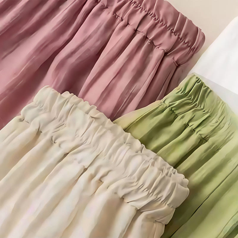 Buddha Stones Retro Casual Embroidery Design Drawstring Cotton Linen Women's Wide Leg Pants With Pockets - image 3