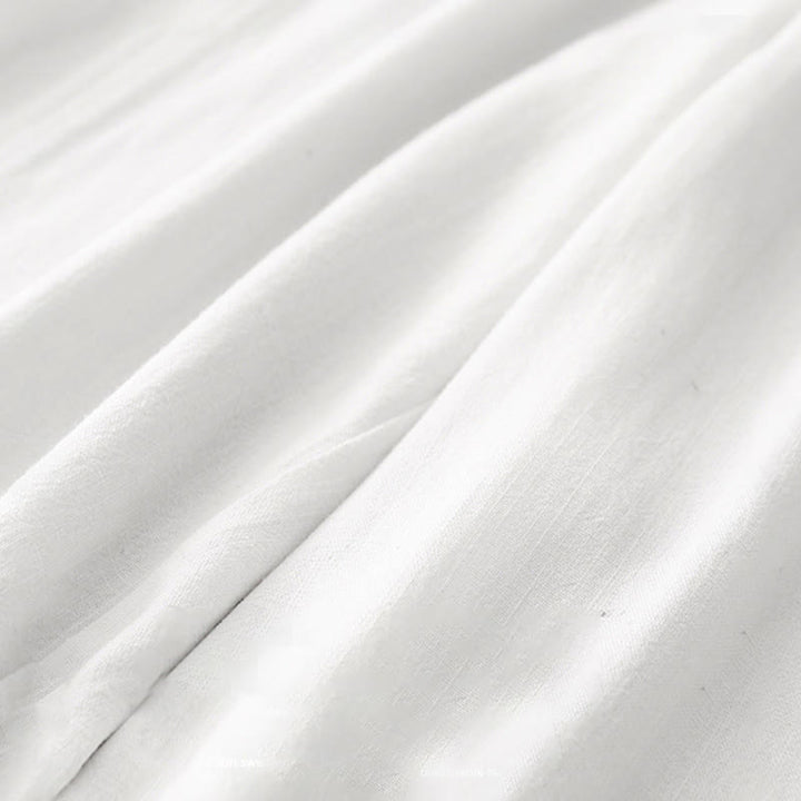 Buddha Stones Casual Pure Color Drawstring Simple Design Women's Cotton Pants With Pockets - image 11