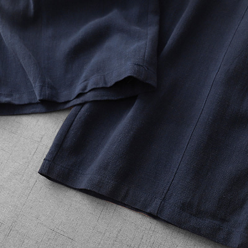 Buddha Stones Casual Pure Color Drawstring Simple Design Women's Cotton Pants With Pockets - image 5