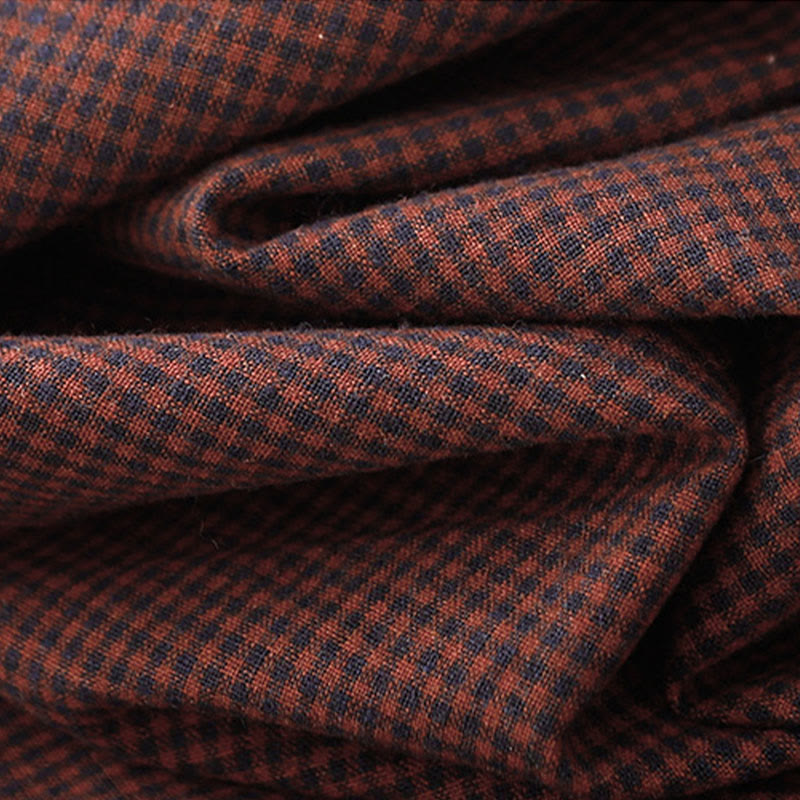 Buddha Stones Casual Plain Frog-button Cotton Midi Dress With Pockets - image 5