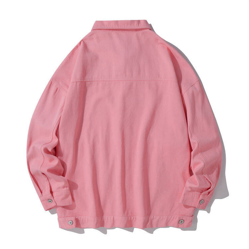 Buddha Stones Long Sleeve Button Stand Collar Design Men's Cotton Jacket Shirt With Pockets - image 9