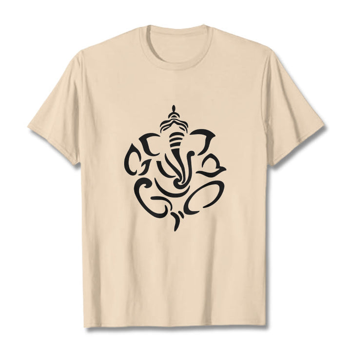 Buddha Stones Ganesh Elephant Sketch Illustration Tee T-shirt - Bisque - 2XL - image 9