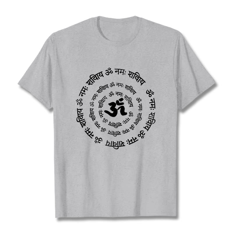 Buddha Stones OM Symbol Sanskrit Mantras Design Cotton Tee T-shirt - LightGrey - 2XL - image 20
