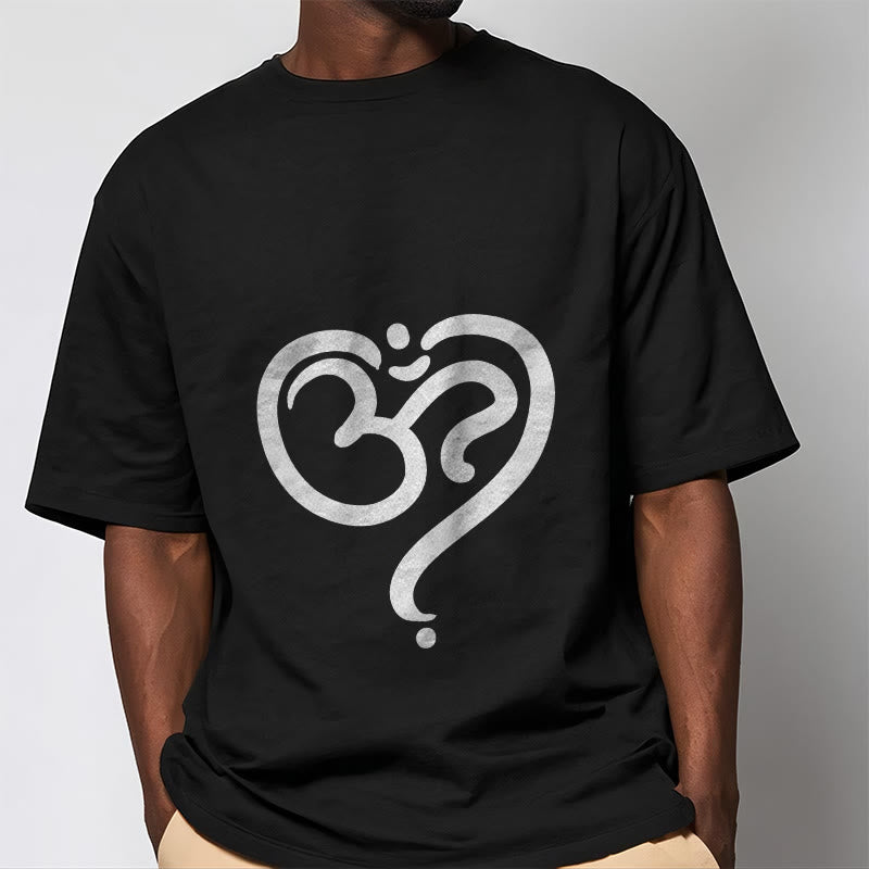 Buddha Stones Love Heart OM Symbol Design Tee T-shirt - image 2