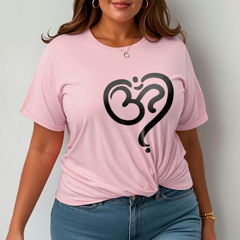 Buddha Stones Love Heart OM Symbol Design Tee T-shirt - image 17