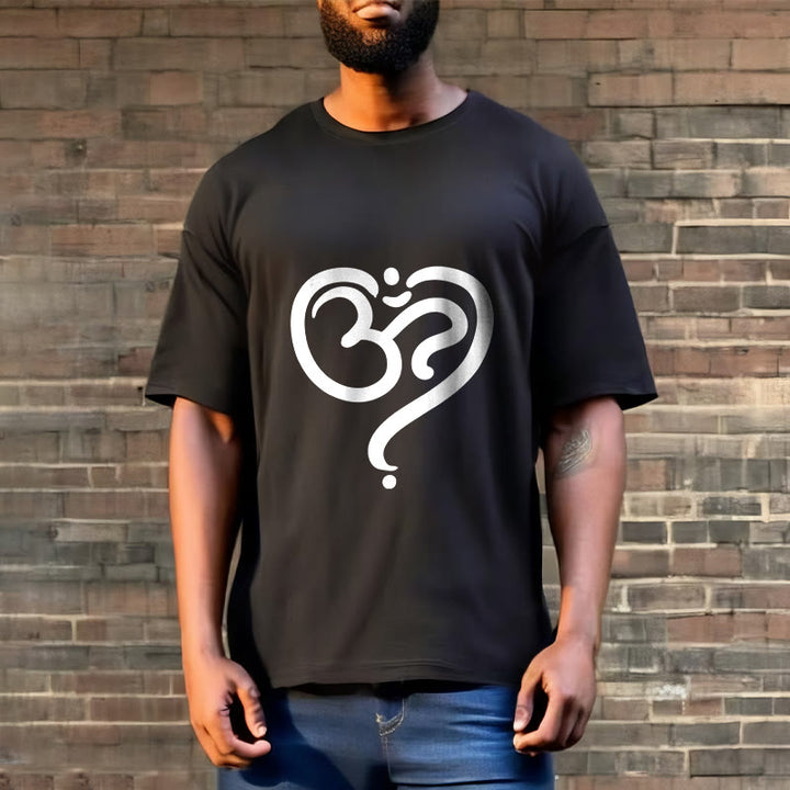 Buddha Stones Love Heart OM Symbol Design Tee T-shirt - image 3