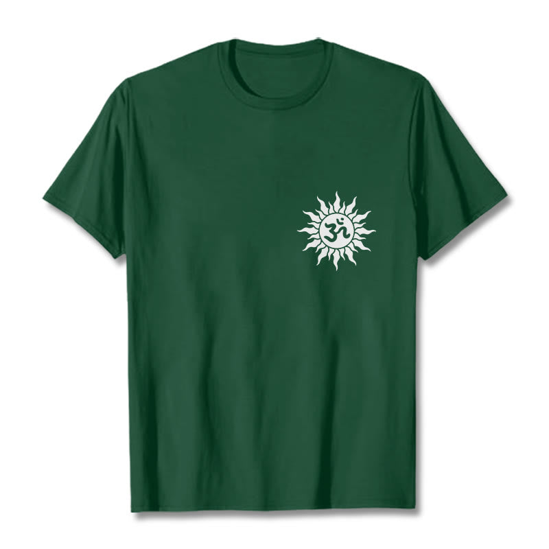 Buddha Stones Sun OM Symbol Design Tee T-shirt - ForestGreen - 2XL - image 6