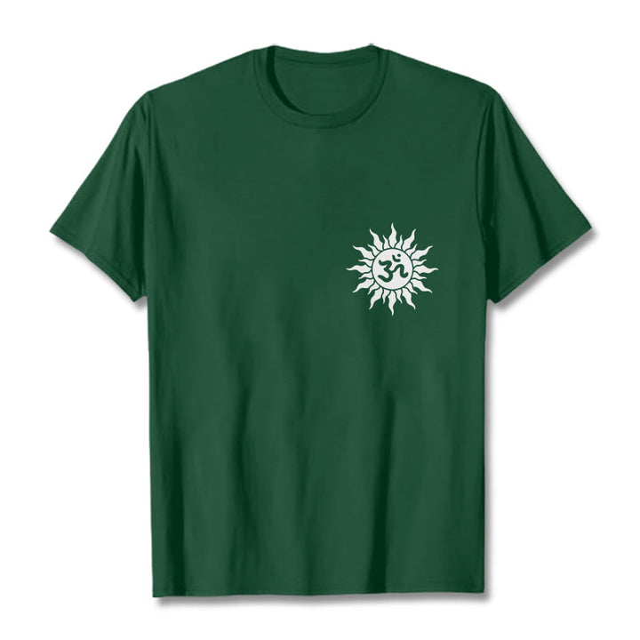 Buddha Stones Sun OM Symbol Design Tee T-shirt - ForestGreen - 2XL - image 6