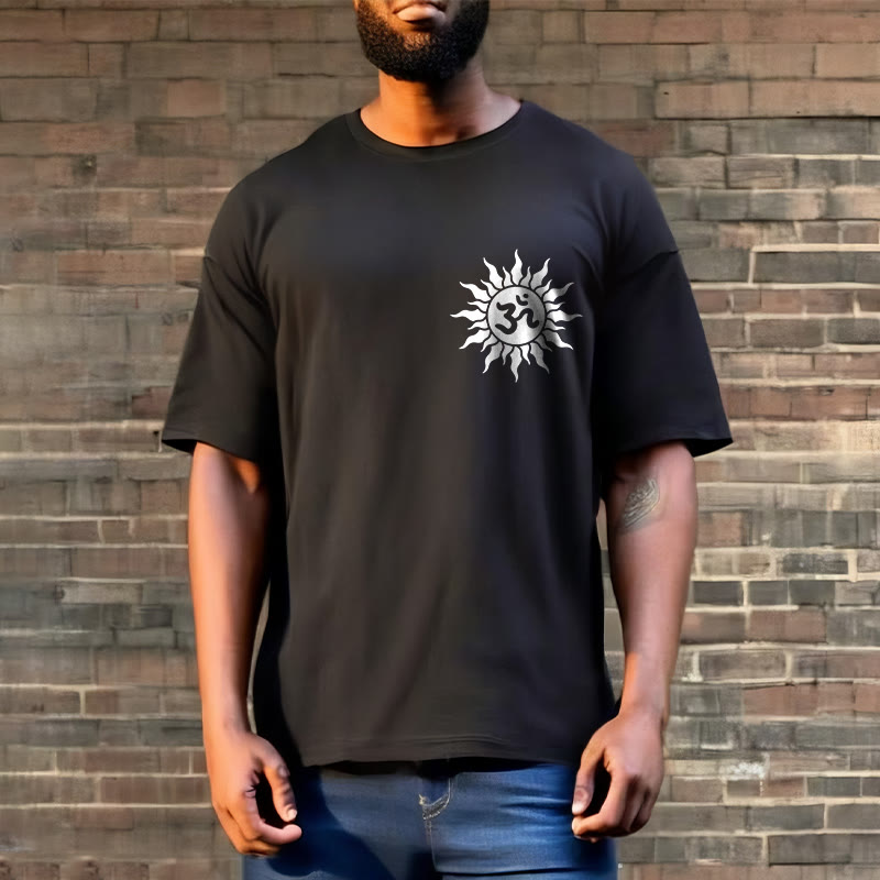 Buddha Stones Sun OM Symbol Design Tee T-shirt - image 3