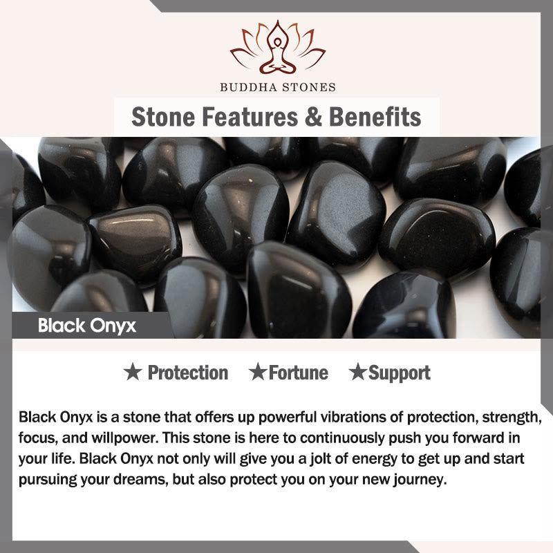 Buddha Stones Black Cat Natural Black Onyx Ceramic Kitten Fortune Bracelet - image 8