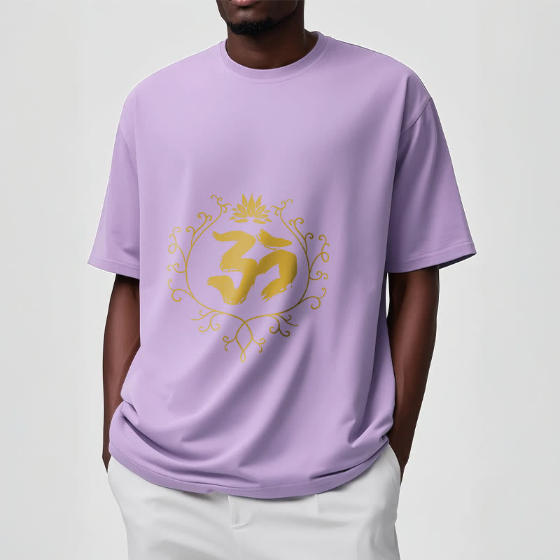Buddha Stones Om Lotus Flower Vine Pattern Meditation Cotton Tee T-shirt - image 18
