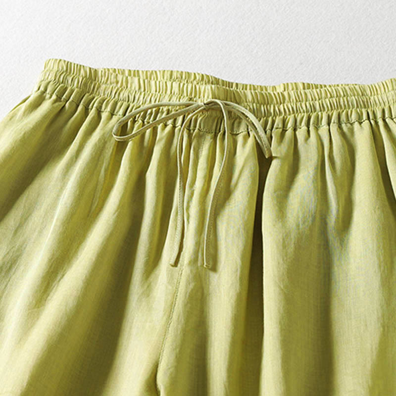 Buddha Stones Solid Color Lace-up Women's Wide Leg Pants - image 20