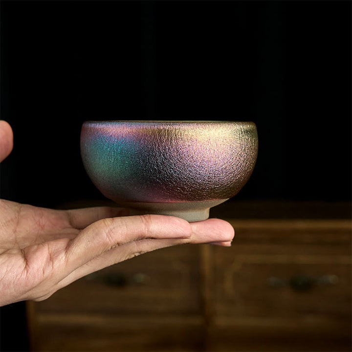 Buddha Stones Handmade Chinese Jianzhan Koi Fish Lotus Leaf Ceramic Teacup Kung Fu Tea Cup 150ml - image 14