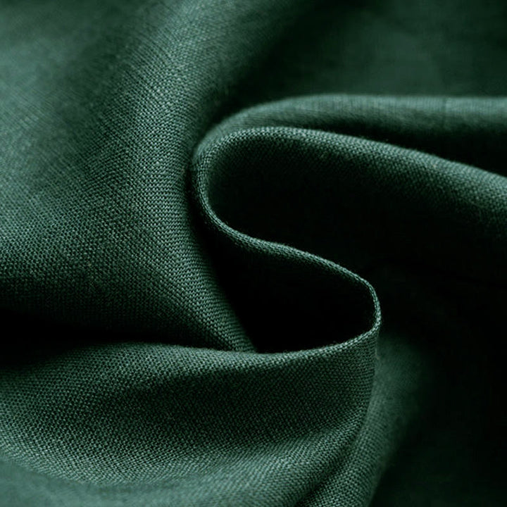 Buddha Stones Plain Color 7-8 Length Capri Cropped Pants Cotton Linen Women's Wide Leg Pants With Pockets - image 31