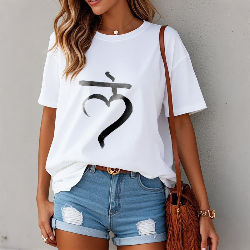 Buddha Stones Casual Lam Mantra Sanskrit Cotton Tee T-shirt - image 8