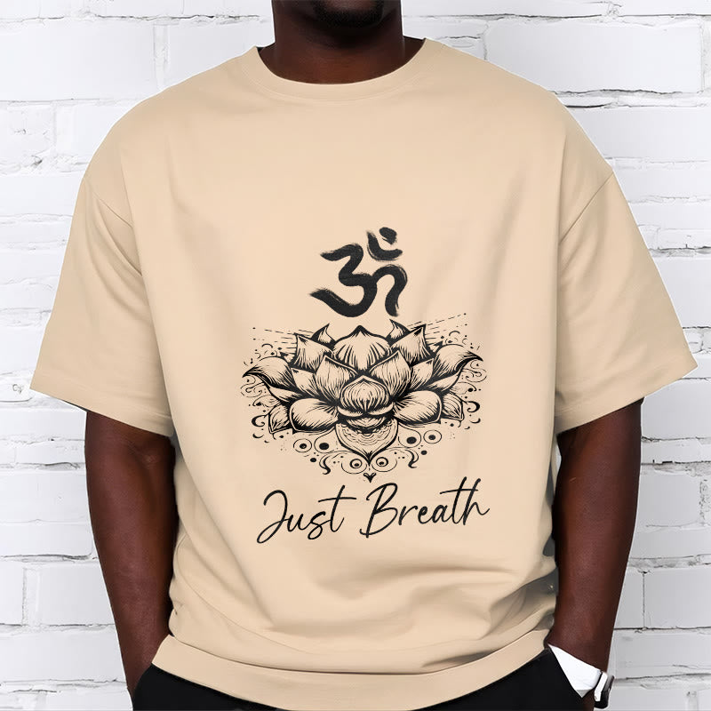Buddha Stones Casual Om Symbol Lotus Flower Pattern Cotton Tee T-shirt - image 12