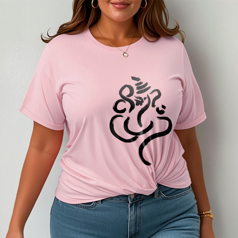 Buddha Stones Casual Ganesha Pattern Cotton Tee T-shirt - image 14