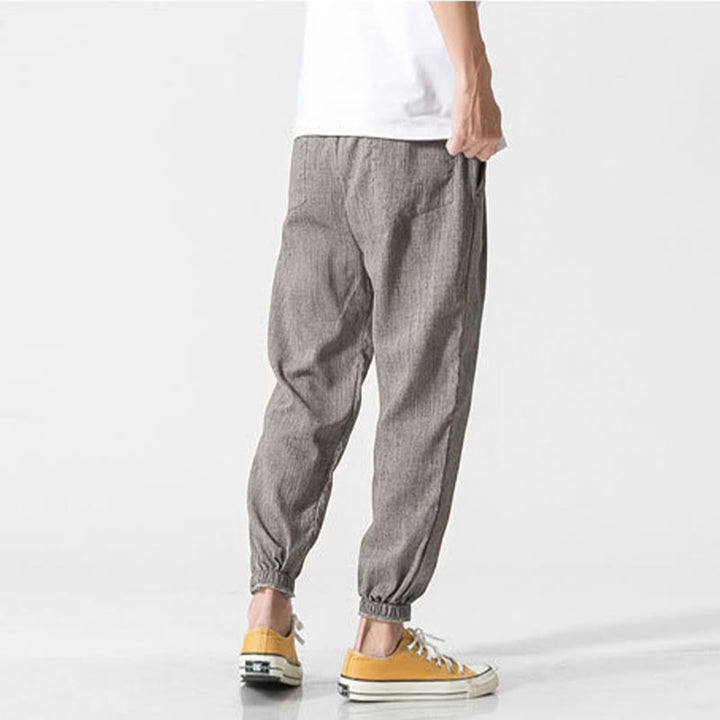Buddha Stones Simple Drawstring Design Men's Pants With Pockets - image 5