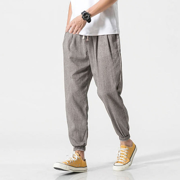 Buddha Stones Simple Drawstring Design Men's Pants With Pockets - image 7