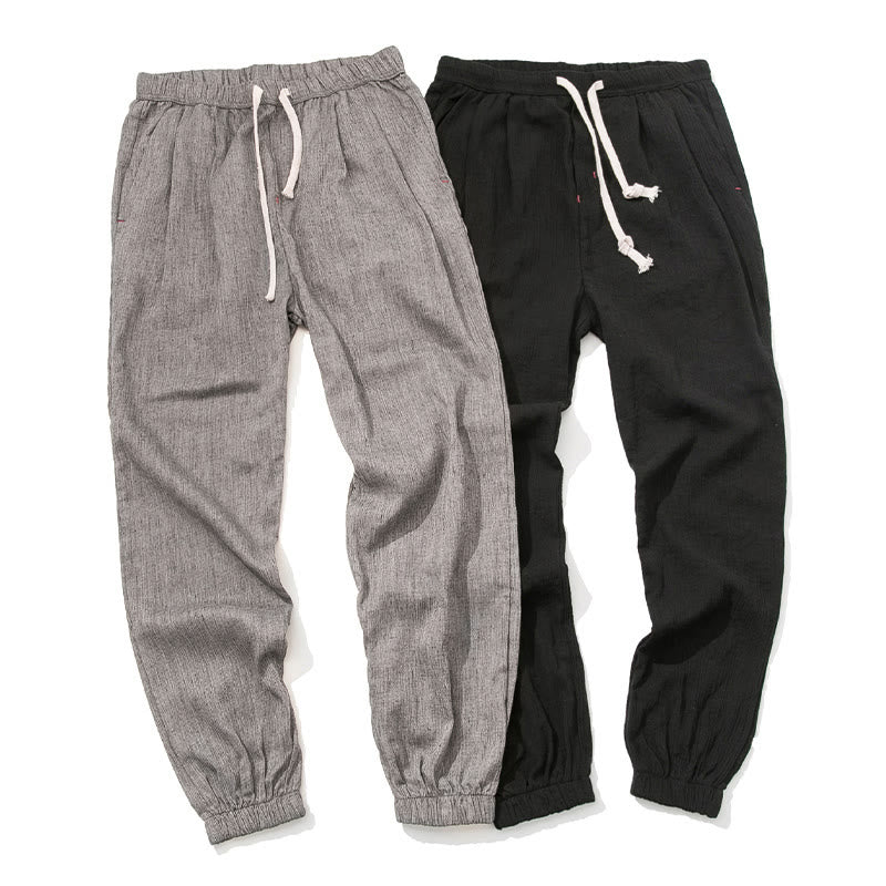Buddha Stones Simple Drawstring Design Men's Pants With Pockets - image 19