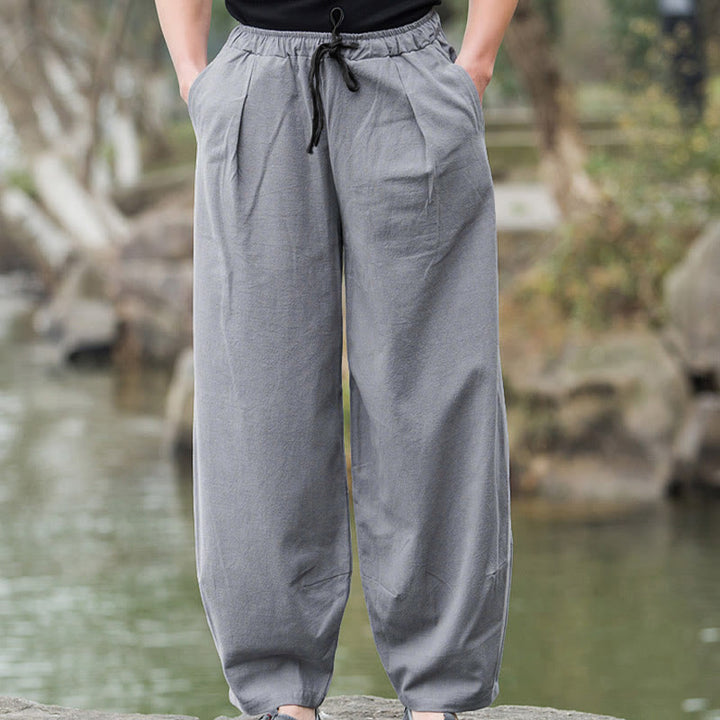 Buddha Stones Plain Casual Bloomer Men's Pants With Pockets - image 14