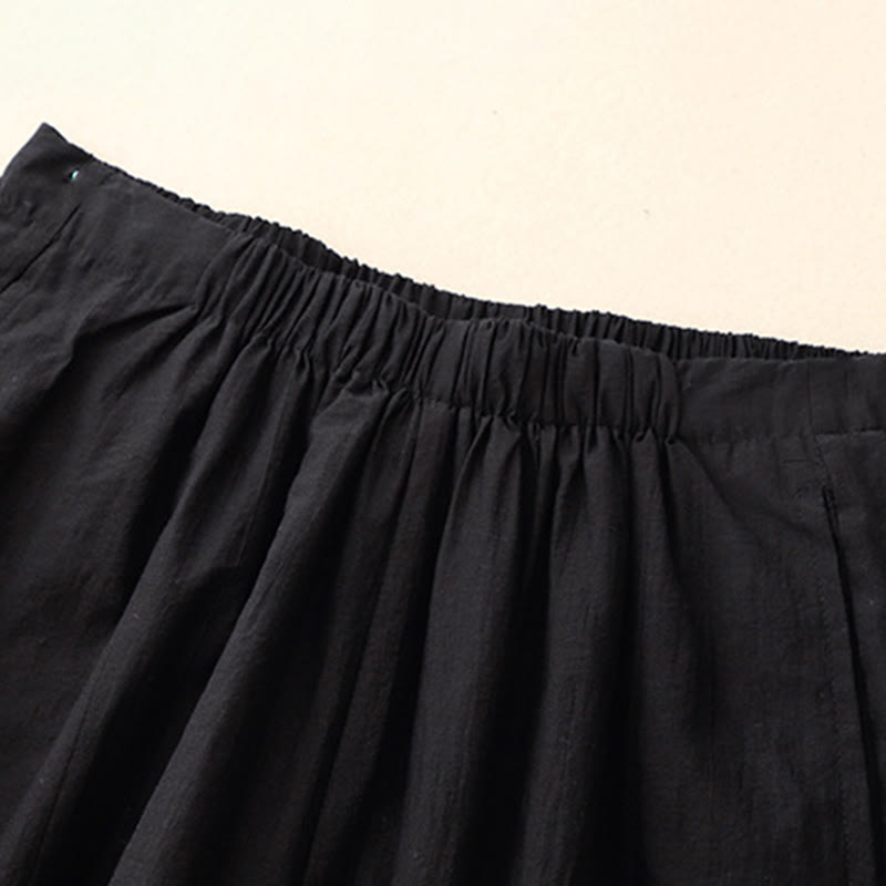 Buddha Stones Casual Simple Design Women's Cotton Harem Pants With Pockets - image 2