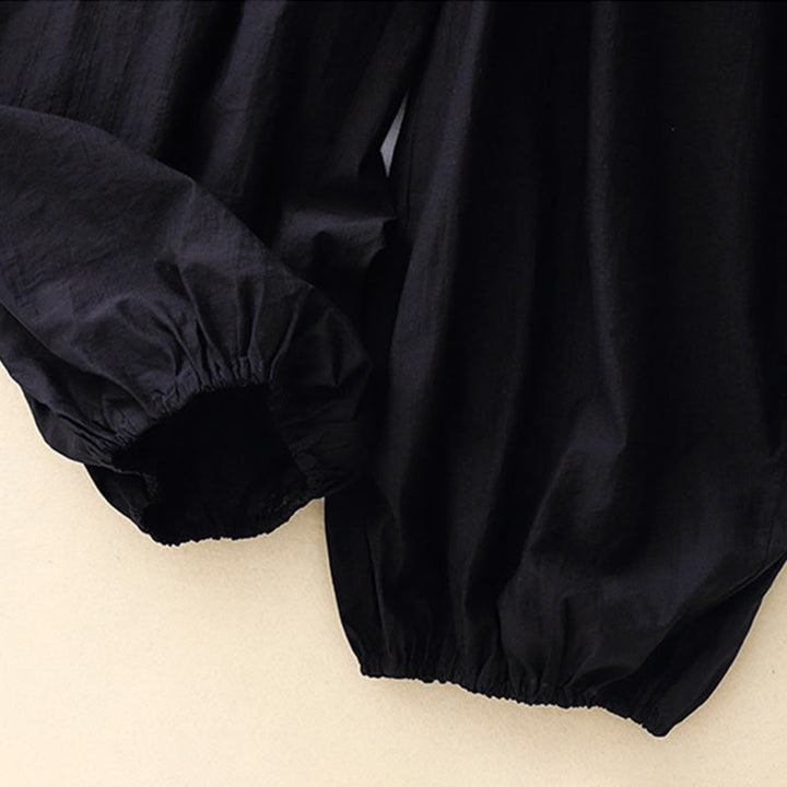 Buddha Stones Casual Simple Design Women's Cotton Harem Pants With Pockets - image 2