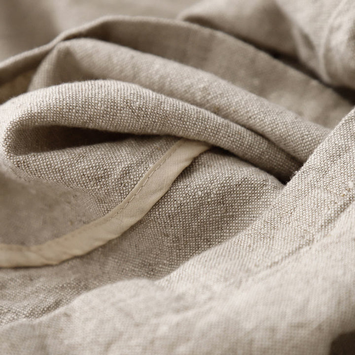 Buddha Stones Casual Daily Drawstring Simple Design Women's Cotton Linen Pants With Pockets - image 5